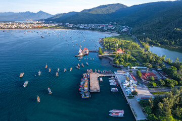 Sunrise on Son Tra beach, Da Nang city, Vietnam