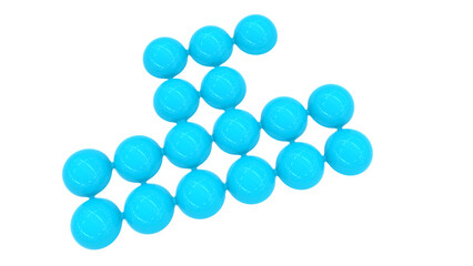 blue pills isolated on white