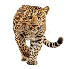 Fototapeta na wymiar leopard isolated on white background