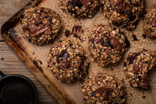 cookies moelleux avoine chocolat fait maison