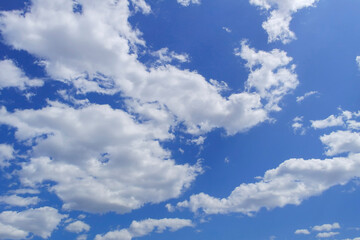 Blue sky background. Blue sky with white clouds. Beautiful sky