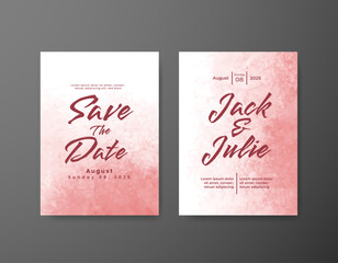 Save the date with watercolor background. Design for your invitation.