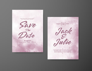 Save the date with watercolor background. Design for your invitation.