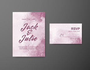 Save the date with watercolor background. Design for your invitation.