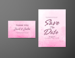 Save the date with watercolor background. Design for your invitation.