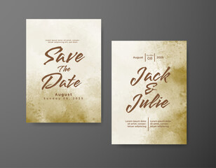 Save the date with watercolor background. Design for your invitation.