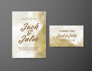 Save the date with watercolor background. Design for your invitation.