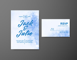 Save the date with watercolor background. Design for your invitation.