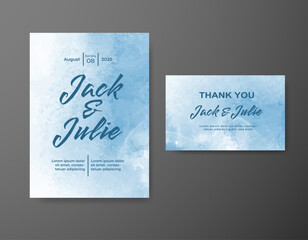 Save the date with watercolor background. Design for your invitation.