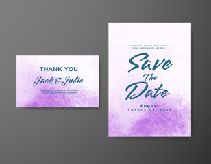 Fototapeta premium Save the date with watercolor background. Design for your invitation.