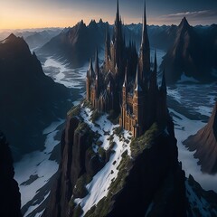 sunset in the mountains