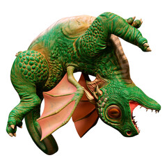 Fototapeta premium 3D Rendering Fairy Tale Dragon on White