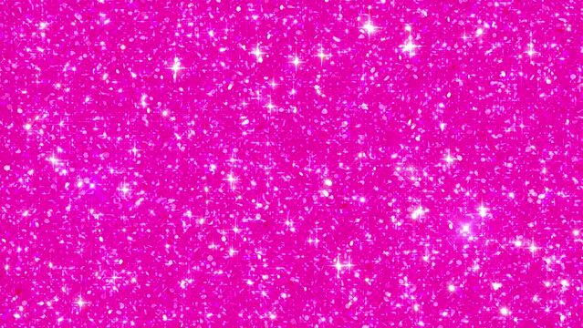 Pink glamour glitter background, looping animation, shiny, sparkling, glowing vibrant texture.