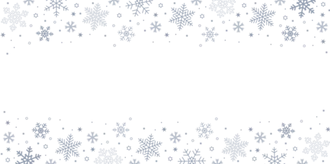 Fotobehang bright banner christmas card with snowflake border vector  EPS10 © krissikunterbunt