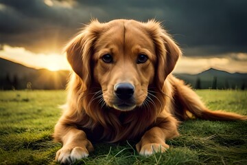 golden retriever puppy generating by AI technology