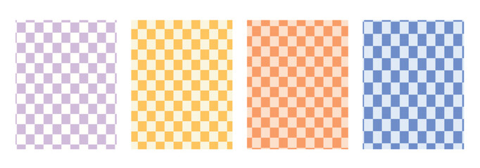 Distorted seamless checkered pattern. Trendy 70's style. vector background with a pattern like a checkerboard. Retro backgrounds. groovy.
