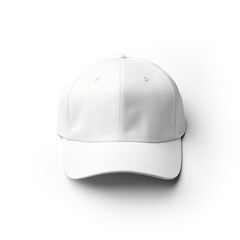 Mockup a blank cap white, on a clean white background. AI Generated Image