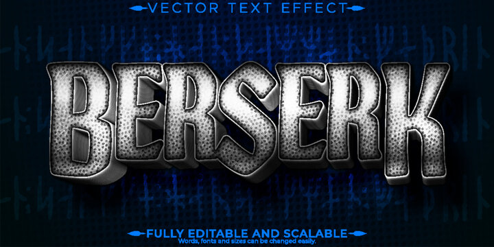 Viking text effect, editable nordic and rune text style