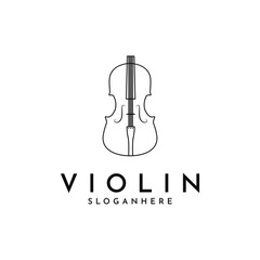 Violin logo design creative idea