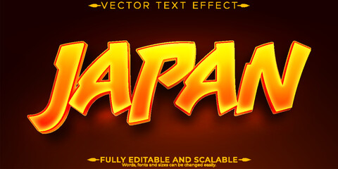 Japan text effect, editable karate and kungfu text style © QuillArtistry