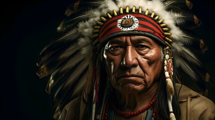 Fototapeta premium Us indeginous day , Generative ai .