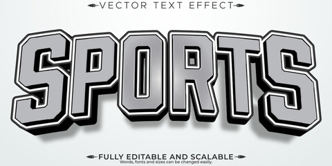 Sport text effect, editable basketball and football text style