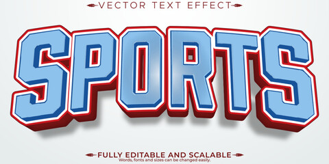 Sport text effect, editable basketball and football text style