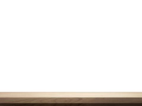 empty wooden table front view isolated PNG transparent