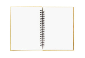 Blank open notebook isolated on transparent background, PNG. - 629884822
