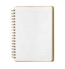 Blank open notebook isolated on transparent background, PNG. © viperagp