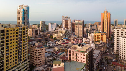 Fototapeta na wymiar Aerial view of Dar Es Salaam city in Tanzania