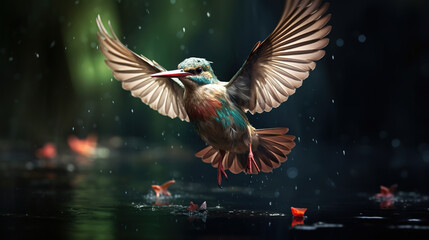 Fototapeta premium Merops bird in natural habitat