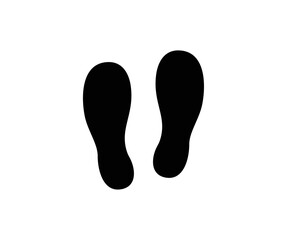 Shoe Prints logo design. Footsteps icon or sign for print vector design and illustration.
