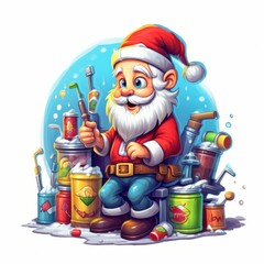 Christmas Themed Character Graphics Element created with Generative AI