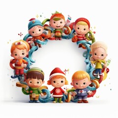 Christmas Themed Character Graphics Element created with Generative AI