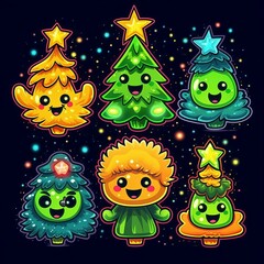 Christmas Themed Character Graphics Element created with Generative AI