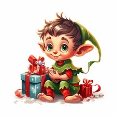 Christmas Themed Character Graphics Element created with Generative AI