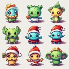 Christmas Themed Character Graphics Element created with Generative AI