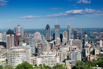 Fototapeta na wymiar City Street Building View, Montreal, Quebec, Canada