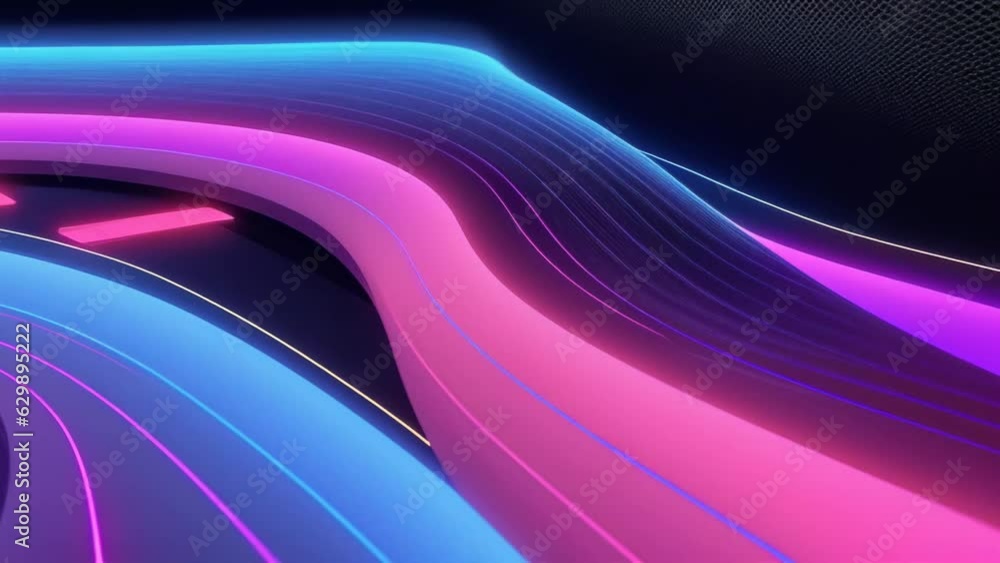 Leinwandbilder abstract background with colorful lines and shapes. generative ai