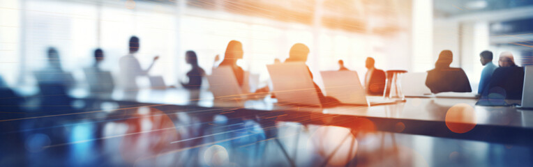Business people meeting at table - blurred banner / background image.



Generative AI