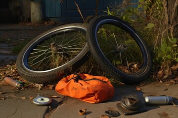adjusting brake pads on a bike wheel