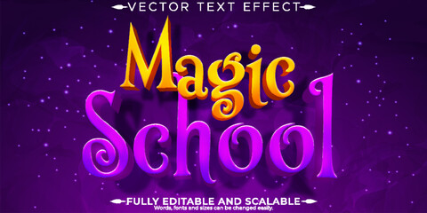 Editable text effect magic, 3d cartoon and comic font style