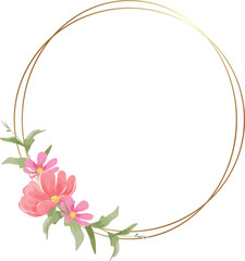 Obraz na płótnie Canvas floral frame with wreath suitable for wedding invitation or greeting card