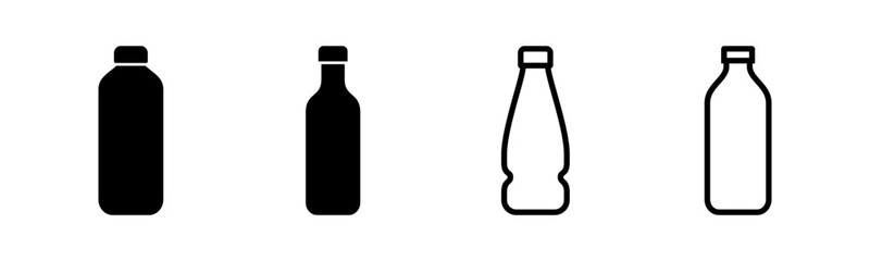 Bottle icon set illustration. bottle sign and symbol