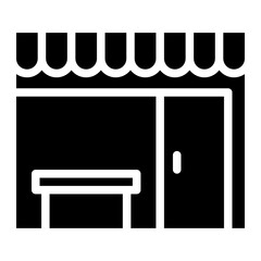 seafood restaurant glyph 