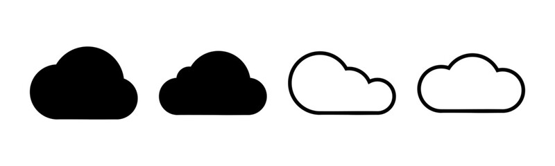 Cloud icon set illustration. cloud sign and symbol