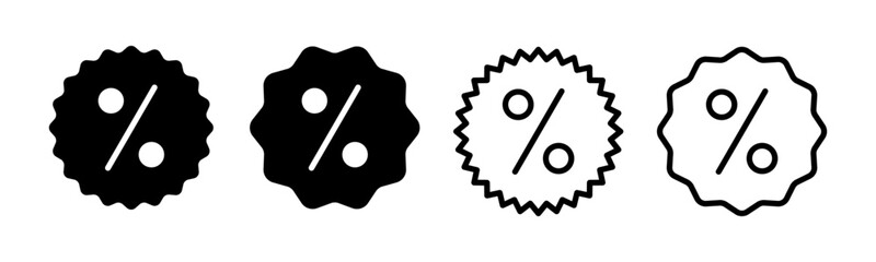 Discount icon set illustration. Discount tag sign and symbol