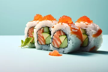 Deurstickers Kulinarische Meisterwerke: Sushi in all seiner Vielfalt © Joseph Maniquet