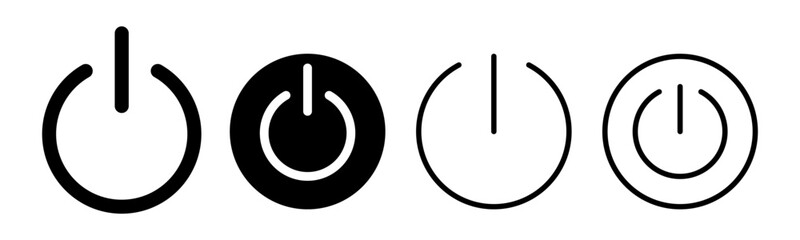 Power icon set illustration. Power Switch sign and symbol. Electric power
